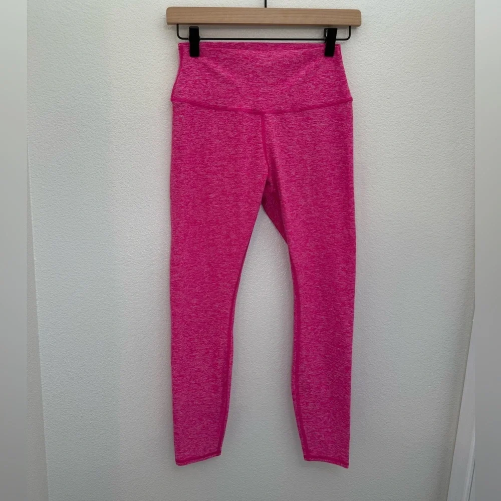 Alo Yoga Alosoft High Waisted 7/8 Highlight Legging Neon Pink Heather Medium